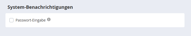 System Benachrichtigungen