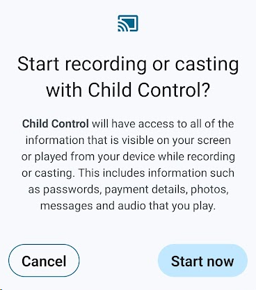 Request Android Screenshare
