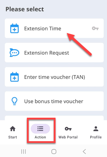 Button Extension Time