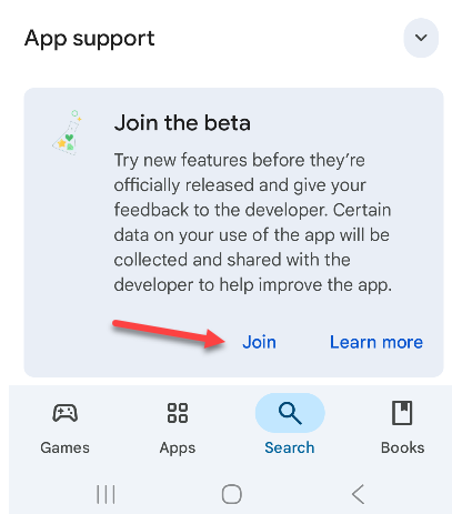Beta Channel Play Store
