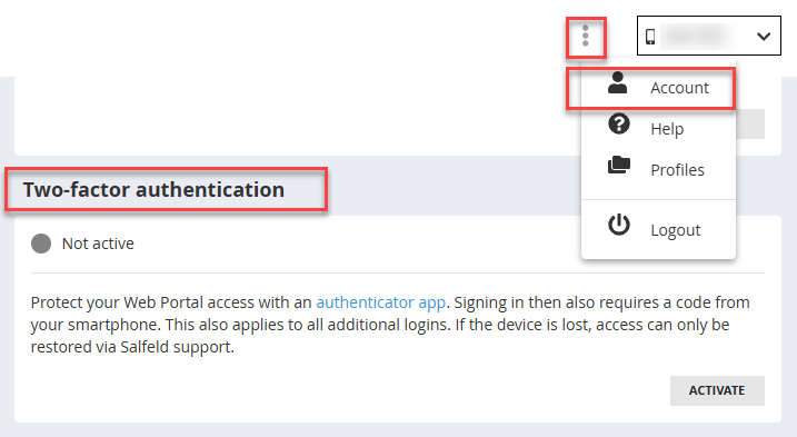 Two-factor authentication