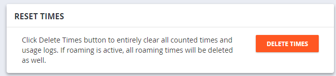 Delete portal reports and reset times