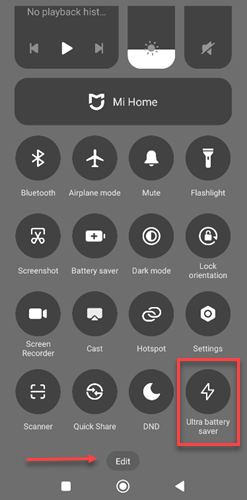 Xiaomi Ultra battery saver