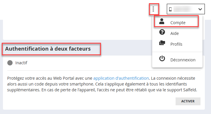 Authentification à deux facteurs