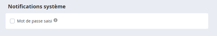 Notifications système