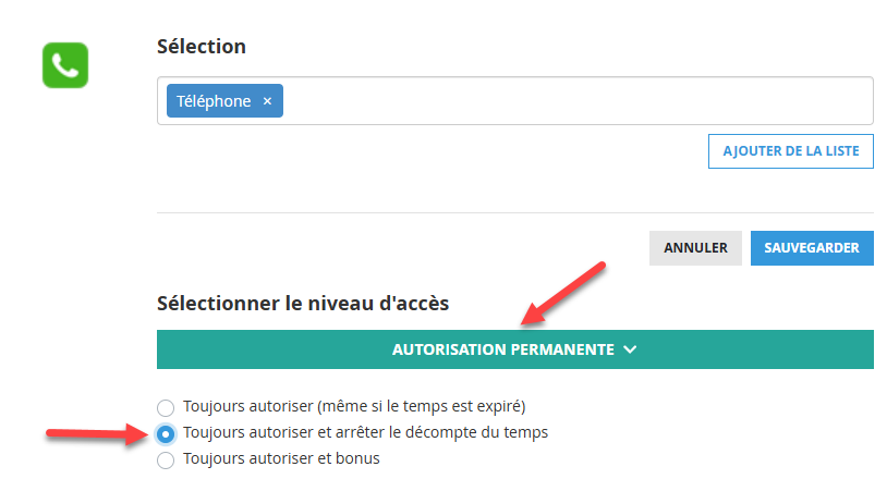 Arrêter le décompte du temps