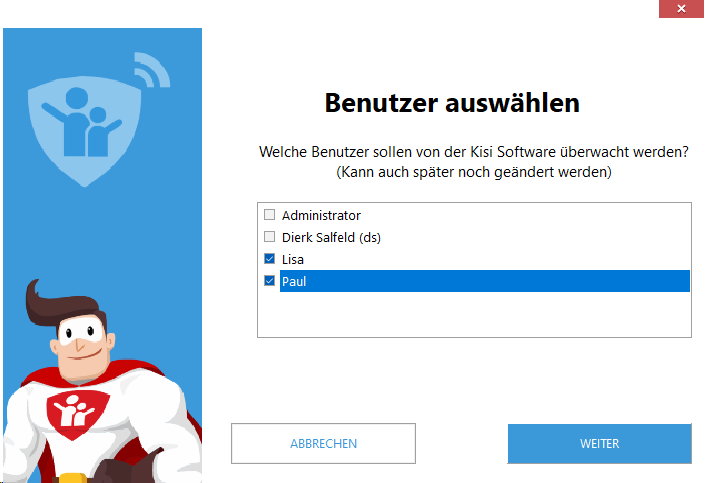 setup-benutzerauswahl