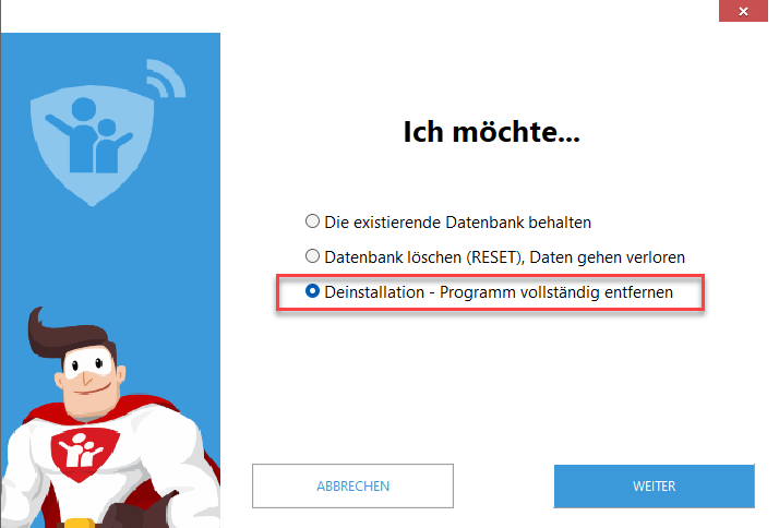 setup-deinstallation