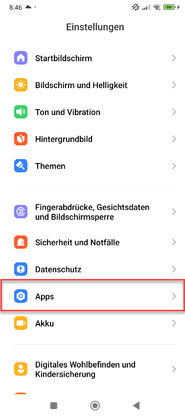 Xiaomi Apps Einstellungen Teil 1