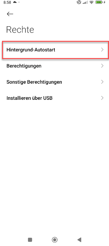 Xiaomi Autostart Einstellungen Teil 3